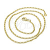 Gargantilla Basica 04.213.0029.18 Oro Laminado, Pulido, Tono Dorado (0.60 Gauge, 02 MM Thickness, 18 Inches Length)