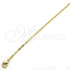 Gargantilla Basica 04.213.0051.24 Oro Laminado, Diseño de Mariner, Pulido, Tono Dorado (02 MM Thickness, 24 Inches Length)