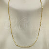 Gargantilla Basica 04.213.0051.24 Oro Laminado, Diseño de Mariner, Pulido, Tono Dorado (02 MM Thickness, 24 Inches Length)