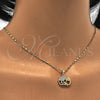 Collares con Dije 04.233.0007.18 Oro Laminado, Diseño de Elefante, con Blanca Micro Pave, Pulido, Tono Dorado (02 MM Thickness, 18 Inches Length)