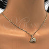 Collares con Dije 04.233.0014.18 Oro Laminado, Diseño de Elefante, con Blanca Micro Pave, Pulido, Tono Dorado (02 MM Thickness, 18 Inches Length)