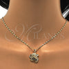 Collares con Dije 04.233.0016.18 Oro Laminado, Diseño de Elefante, con Blanca Micro Pave, Pulido, Tono Dorado (02 MM Thickness, 18 Inches Length)