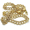 Collares con Dije 04.233.0016.18 Oro Laminado, Diseño de Elefante, con Blanca Micro Pave, Pulido, Tono Dorado (02 MM Thickness, 18 Inches Length)