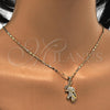 Collares con Dije 04.233.0017.18 Oro Laminado, Diseño de Elefante, con Blanca Micro Pave, Pulido, Tono Dorado (02 MM Thickness, 18 Inches Length)