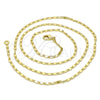 Gargantilla Basica 04.213.0004.20 Oro Laminado, Pulido, Tono Dorado (02 MM Thickness, 20 Inches Length)
