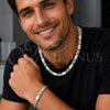Collar y Pulsera 06.116.0006 Acero Inoxidable, Pulido, Tono Plateado