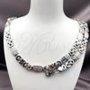 Collar y Pulsera 06.116.0006 Acero Inoxidable, Pulido, Tono Plateado
