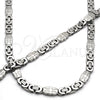 Collar y Pulsera 06.116.0006 Acero Inoxidable, Pulido, Tono Plateado