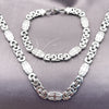 Collar y Pulsera 06.116.0006 Acero Inoxidable, Pulido, Tono Plateado
