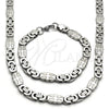 Collar y Pulsera 06.116.0006 Acero Inoxidable, Pulido, Tono Plateado