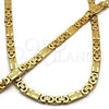 Collar y Pulsera 06.116.0010.22 Acero Inoxidable, Diseño de Cruz, Pulido, Tono Dorado