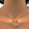 Collares con Dije 04.213.0054.18 Oro Laminado, con Blanca Zirconia Cubica, Pulido, Tono Dorado (02 MM Thickness, 18 Inches Length)