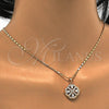 Collares con Dije 04.213.0054.18 Oro Laminado, con Blanca Zirconia Cubica, Pulido, Tono Dorado (02 MM Thickness, 18 Inches Length)