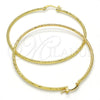 Argolla Grande 02.168.0036.60 Oro Laminado, Diamantado, Tono Dorado