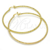 Argolla Grande 02.168.0036.60 Oro Laminado, Diamantado, Tono Dorado