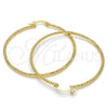 Argolla Grande 02.168.0036.50 Oro Laminado, Diamantado, Tono Dorado
