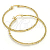 Argolla Grande 02.168.0036.50 Oro Laminado, Diamantado, Tono Dorado