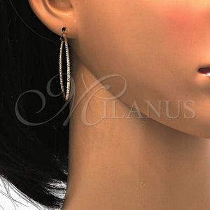 Argolla Mediana 02.168.0036.40 Oro Laminado, Diamantado, Tono Dorado
