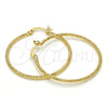 Argolla Mediana 02.168.0036.40 Oro Laminado, Diamantado, Tono Dorado