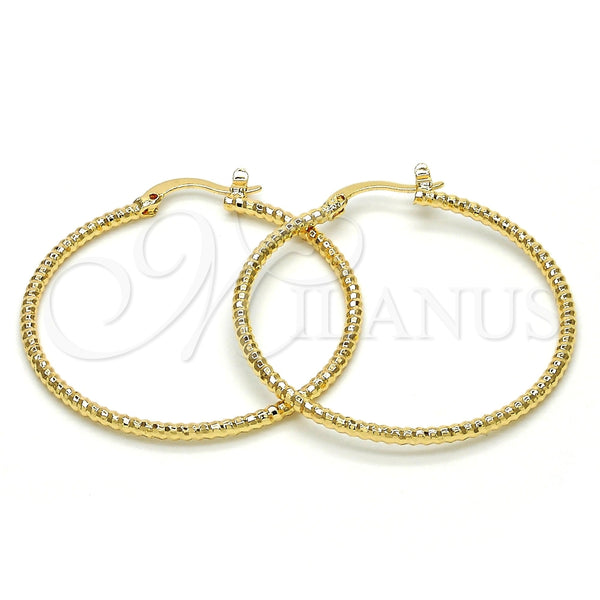 Argolla Mediana 02.168.0036.40 Oro Laminado, Diamantado, Tono Dorado