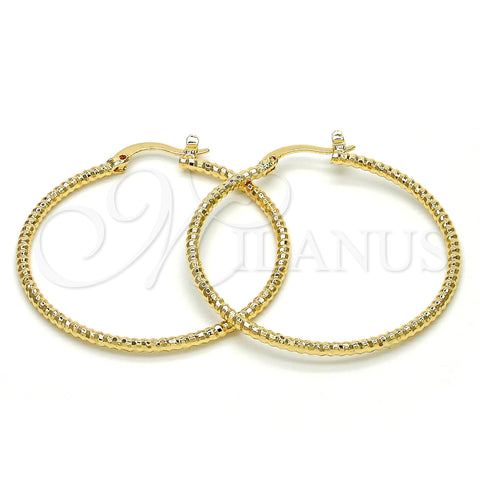 Argolla Mediana 02.168.0036.40 Oro Laminado, Diamantado, Tono Dorado