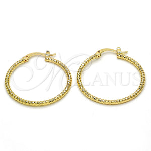 Argolla Mediana 02.168.0036.30 Oro Laminado, Diamantado, Tono Dorado