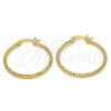 Argolla Mediana 02.168.0036.30 Oro Laminado, Diamantado, Tono Dorado