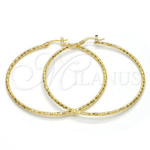 Argolla Grande 02.168.0037.60 Oro Laminado, Diamantado, Tono Dorado