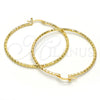 Argolla Grande 02.168.0037.50 Oro Laminado, Diamantado, Tono Dorado