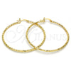 Argolla Grande 02.168.0037.50 Oro Laminado, Diamantado, Tono Dorado