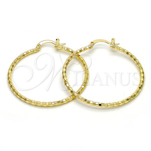 Argolla Mediana 02.168.0037.40 Oro Laminado, Diamantado, Tono Dorado
