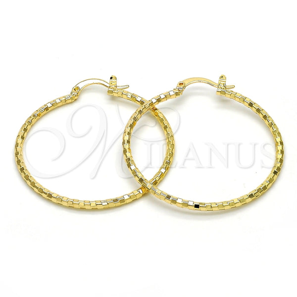 Argolla Mediana 02.168.0037.40 Oro Laminado, Diamantado, Tono Dorado