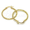 Argolla Mediana 02.168.0037.30 Oro Laminado, Diamantado, Tono Dorado
