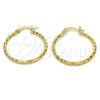 Argolla Mediana 02.168.0037.30 Oro Laminado, Diamantado, Tono Dorado