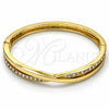 Aro Individual 07.252.0041.05 Oro Laminado, con Blanca Cristal, Pulido, Tono Dorado (06 MM Thickness, Size 5 (2.50 Diameter))