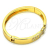 Aro Individual 07.252.0034.04 Oro Laminado, con Blanca Cristal, Pulido, Tono Dorado (08 MM Thickness, Size 4 (2.25 Diameter))
