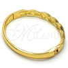Aro Individual 07.252.0039.04 Oro Laminado, Diseño de Torcido, con Blanca Cristal, Pulido, Tono Dorado (06 MM Thickness, Size 4 (2.25 Diameter))