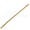 Pulsera Básica 04.63.1310.08 Oro Laminado, Diseño de Puff Mariner, Pulido, Tono Dorado (Grosor 06.2 MM, 8 Pulgadas de Largo)