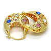 Argolla Pequeña 02.170.0183.25 Oro Laminado, con Multicolor Cristal, Pulido, Tono Dorado