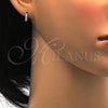 Argolla Huggie 02.290.0001.10 Plata Rodinada, con Zirconia Cubica Blanca, Pulido, Rodinado