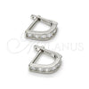 Argolla Huggie 02.290.0001.10 Plata Rodinada, con Zirconia Cubica Blanca, Pulido, Rodinado