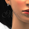 Argolla Huggie 02.290.0002.10 Plata Rodinada, con Zirconia Cubica Blanca, Pulido, Rodinado