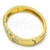 Aro Individual 07.252.0038.05 Oro Laminado, con Blanca Cristal, Pulido, Tono Dorado (08 MM Thickness, Size 5 (2.50 Diameter))