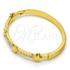 Aro Individual 07.252.0042.04 Oro Laminado, Diseño de Estrella, con Blanca Cristal, Pulido, Tono Dorado (04 MM Thickness, Size 4 (2.25 Diameter))