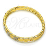 Aro Individual 07.252.0036.04 Oro Laminado, con Blanca Cristal, Pulido, Tono Dorado (06 MM Thickness, Size 4 (2.25 Diameter))