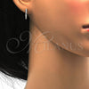 Argolla Huggie 02.291.0007.15 Plata Rodinada, con Zirconia Cubica Blanca, Pulido, Rodinado