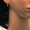 Argolla Huggie 02.291.0008.15 Plata Rodinada, con Zirconia Cubica Blanca, Pulido, Rodinado