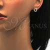 Arete Dormilona 02.285.0005 Plata Rodinada, Diseño de Estrella, con Zirconia Cubica Blanca, Pulido, Rodinado