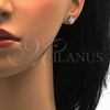 Arete Dormilona 02.285.0007 Plata Rodinada, con Zirconia Cubica Blanca, Pulido, Rodinado