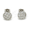 Arete Dormilona 02.285.0012 Plata Rodinada, con Zirconia Cubica Blanca, Pulido, Rodinado